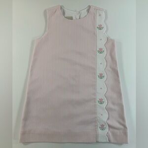Marco & Lizzy Pink Stripe Tulip Dress - 6X EUC